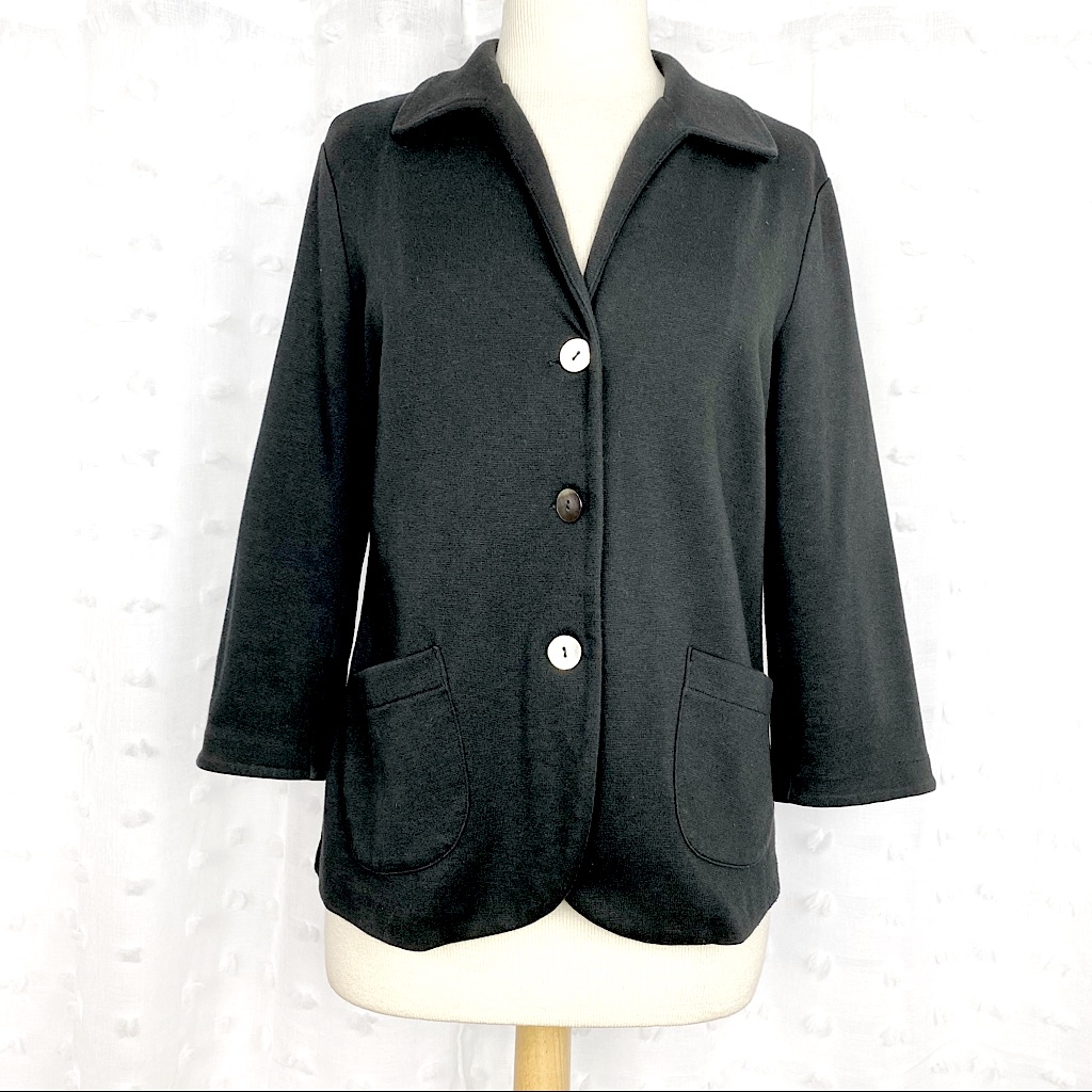 Hanna Andersson Black Soft Jersey Blazer M